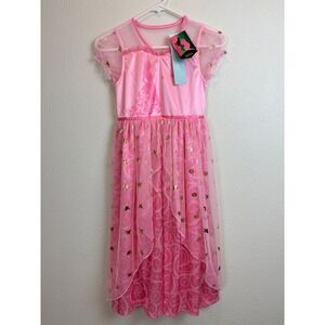 Wicked Costume Nightgown Paul Tazewell Glinda Pink Butterfly Tulle L 10/12 NWT
